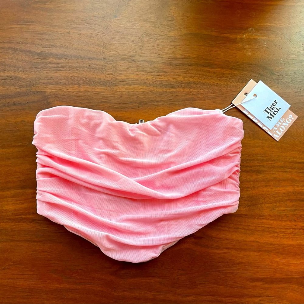NWT Tiger Mist Belle Pink Corset Crop Top (Sz 4/S)